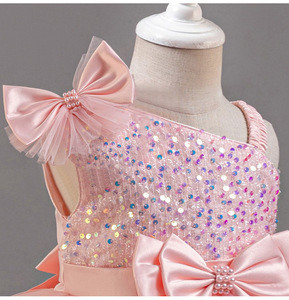 Vestido de Verano 2026 con Lazo para Niñas Pequeñas y Medianas, Venta al Por Mayor, Personalizado, de Alta Calidad, Vestido Infantil para Fiestas - Product Image 6