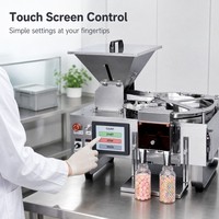 Machine de comptage de confiseries semi-automatique avec écran tactile et plateau à bouteilles