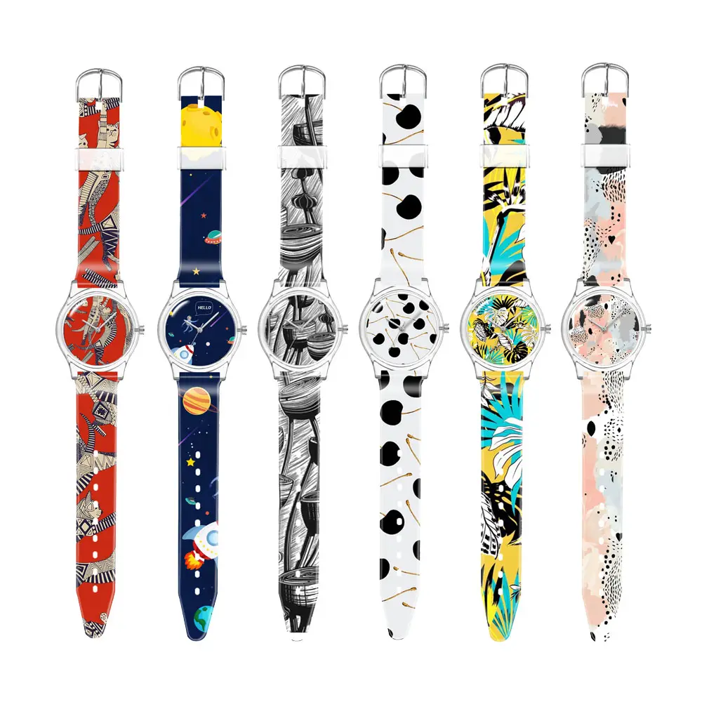 Cheap Price Eco-Friendly Plastic Watch Customize Logo Printing Advertisement Promotion Watch Jelly