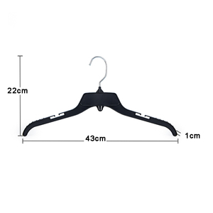 Cintres en plastique noirs personnalisés avec Logo, antidérapants, modernes, peu encombrants, <span class=keywords><strong>pour</strong></span> T-shirt, manteau, chemises, vêtements, <span class=keywords><strong>pour</strong></span> magasin - Product Image 2