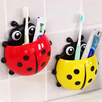 Support mural pour brosses à dents sans perçage, design créatif et coloré en forme d'animaux, organisateur de rangement pour salle de bain et décoration intérieure