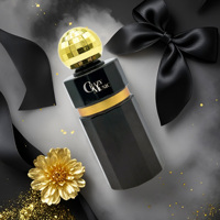 Perfume Original Glamorous Sparkling 100mL Perfume personalizable con aroma acuático con botella cuadrada y tapa de bola de discoteca