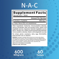 N-acétyl cystéine glutathion précurseur 600 Mg complément alimentaire pour le soutien de la santé respiratoire étiquette personnalisée antioxydant