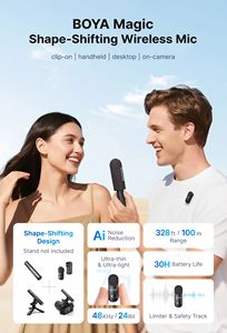 ไมโครโฟนไร้สาย <span class=keywords><strong>BOYA</strong></span> Magic 4-in-1 สำหรับ iPhone Android USB-C โทรศัพท์และกล้องถ่ายรูป สำหรับการสัมภาษณ์และการถ่ายทอดสด - Product Image 2
