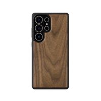 Casing ponsel kayu TPU, mewah Anti jatuh kayu untuk Samsung S25U penutup penuh timbul pelindung ponsel kayu untuk Samsung A55