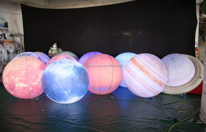 Treo Inflatable Trái Đất Inflatable hành tinh mặt trăng quả bóng, Led Inflatable Hành Tinh bóng, Saturn năng lượng mặt trời hệ thống chín Hành Tinh - Product Image 5