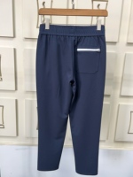 Survêtements pour hommes en coton 100% tricoté bleu marine avec logo personnalisé, ensemble 2 pièces, sweat-shirt à fermeture éclair, survêtement contrasté