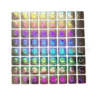 Étui pour carte holographique anti-contrefaçon à gratter, autocollant holographique estampé à chaud, hologramme laser révélant une étiquette de sécurité annulable