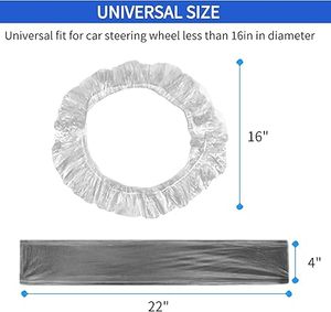 100 Fundas Universales Desechables de Plástico Transparente para Volante, Elásticas y Fáciles de Instalar, para Coche/Camión/Autobús, Uso en Todas las Estaciones - Product Image 2
