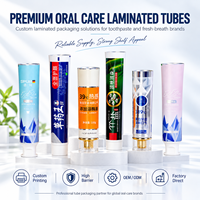 Tubes de dentifrice en aluminium et plastique laminé avec logo personnalisé, impression UV, bouchon à vis 12,7-35 mm, emballage pour soins bucco-dentaires
