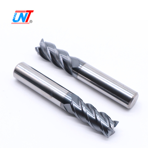 Dao phay CNC phủ cacbua vonfram rắn UNT, HRC45, 4 cạnh, đầu phẳng, dùng cho thép - Product Image 2