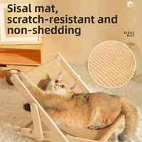 Tapis en sisal en bois massif pour lit de chien, griffoir pour chat, colonne à griffer intégrée pour grand chien, jouet pour chat, protection de canapé, réglable