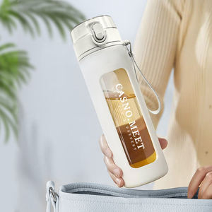 High Borosilicate <strong>Glass</strong> 600ml Custom Leakproof Reusable Eco-friendly Dishwasher Safe Minimalist Camping Drinkware - Product Image 3