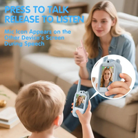 Jouet interphone vidéo pour enfants, lot de 2 talkies-walkies portatifs avec écran LCD, caméra, fonction press-to-talk, cordon anti-perte pour garçons et filles