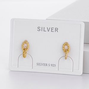 Boucles d'oreilles torsadées à double anneau en argent sterling S925, hypoallergéniques, perles vintage, bijoux fins pour mariage et soirée pour femmes - Product Image 6