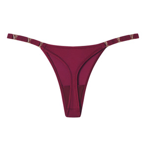 <span class=keywords><strong>Perizoma</strong></span> sexy a vita bassa in seta ghiaccio per donna, slip bikini a T con fibbia a V in metallo, lingerie sportiva traspirante - Product Image 2
