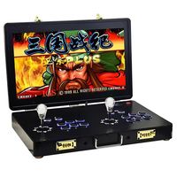 Double borne d'arcade portable Pandora New Flip Folding de 21 pouces, console de jeu en métal et verre avec bascule, à monnayeur, multijoueur