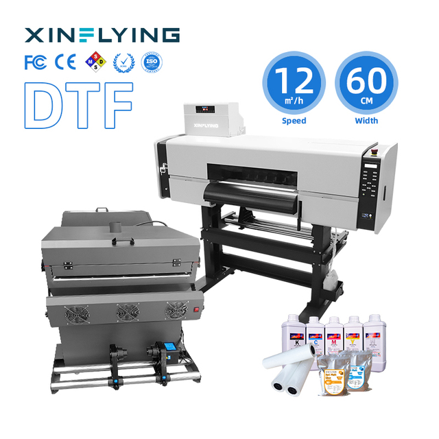 24" DTF Dual XP600/I3200 CE Certified Clothes Printer A1 with Shaker 60cm DTF Printer Factory Stocks