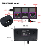 PH-217 numérique 6 en 1 compteur de qualité de l'eau nouveauté détecteur en ligne pour PH RH EC CF TDS PPM TEMP-OEM personnalisable