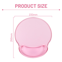 Tapis de souris de jeu en silicone gel transparent avec repose-poignet, design personnalisé, couleur unie, 250x230mm, en stock