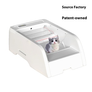 Bac <span class=keywords><strong>à</strong></span> litière pour chat autonettoyant intelligent avec application-grande capacité automatique, sans odeur et <span class=keywords><strong>à</strong></span> faible bruit-semi-fermé/ouvert - Product Image 3