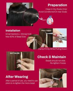 Extensions Kinky Microlink 18 pouces noires 50g, aspect naturel doux pour femmes, idéales pour le bureau, les fêtes, les mariages et l'extérieur - Product Image 5
