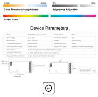 Controlador de Tira LED Inteligente MC10X Tuya WiFi Zigbee RGBCCT RGB, Dimmer, DC12-24V 15A Máx., Compatible con Alexa y Google Home