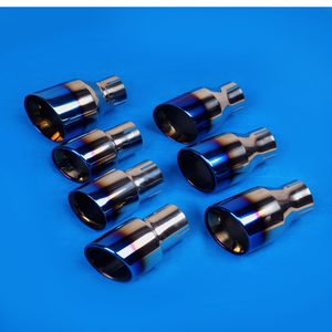 Rénovation de voiture en acier inoxydable plaqué titane noir silencieux d'échappement de 4 pouces tuyau d'échappement en titane - Product Image 6