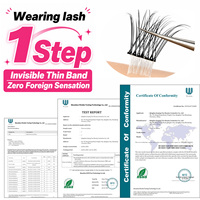 Faux cils sans colle, réutilisables, kit d'extension DIY, cils segmentés, légers, faits à la main, vente en gros