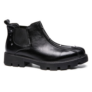 Venta al por mayor <span class=keywords><strong>de</strong></span> zapatos transpirables <span class=keywords><strong>de</strong></span> punta redonda para hombres jóvenes zapatos <span class=keywords><strong>de</strong></span> moda suela <span class=keywords><strong>de</strong></span> plataforma zapatos formales negro con cordones ZAPATOS <span class=keywords><strong>DE</strong></span> TRABAJO - Product Image 4