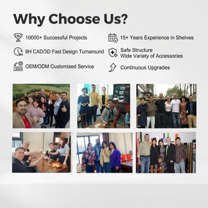 Étagère de supermarché pliable en acier robuste et bois, réglable, autoportante, simple face, pour pharmacie, sûre et non toxique pour les médicaments - Product Image 5