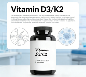 Cápsulas Vegetarianas de Vitamina K2 D3, Extracto Herbal, Sin Azúcar, Apoyo Energético, Inmunidad, Multivitamínico para Adultos, 60 Cápsulas - Product Image 4
