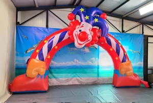 Décor d'entrée de <span class=keywords><strong>cirque</strong></span> personnalisé arc d'entrée de tête de Clown gonflable extérieur pour la fête d'halloween - Product Image 3