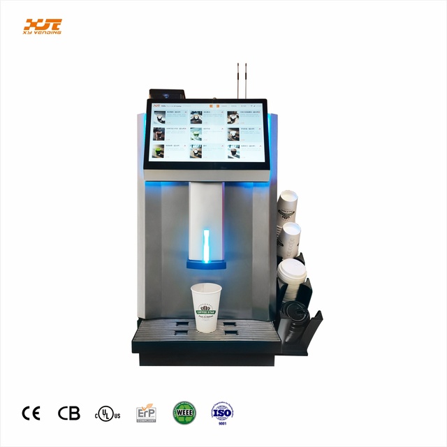Desktop Fresh Ground Coffee Vending Machine Instant Coffee Fully Automatic with Touch Screen