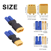 Friend way Anpassbarer RC LiPo Batterie adapter EC5 zu XT90 Stecker für Drohnen Nylon Gehäuse Material Großhandel Hersteller