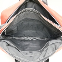 Vente chaude d'usine Design de mode Durable Polyester Multi compartiments Porte-documents brique rouge Unisexe Cross body Bag