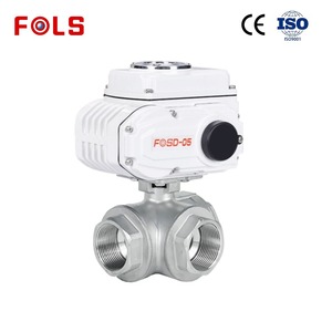 Válvula de Bola Actuada de Acero Inoxidable 304, DN40 1-1/2 Pulgadas, 3 Vías, Puerto en L, PN16, 24 VDC, Rosca Hembra - Product Image 6