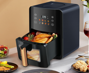 Friteuse à air intelligente 6L multifonctionnelle avec four électrique visuel tout-en-un grande capacité <span class=keywords><strong>sans</strong></span> <span class=keywords><strong>huile</strong></span> faible en gras pour <span class=keywords><strong>frites</strong></span> - Product Image 5