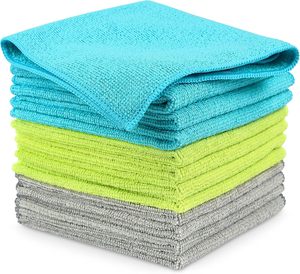 Serviette en microfibre, chiffon de nettoyage, 80% polyester, 20% polyamide, tissu en microfibre tissé, absorption d'eau - Product Image 1