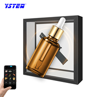 Projecteur holographique 3D connecté Wi-Fi et USB avec écran LED/LCD de 15 cm, contrôle par application mobile, boîtier carré en bois, bonne qualité