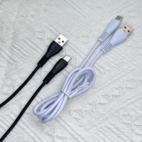 Kabel Data HP USB C Murah 1m 3A Fast Charging Konduktor Tembaga Murni Selubung PVC untuk Ponsel Grosir