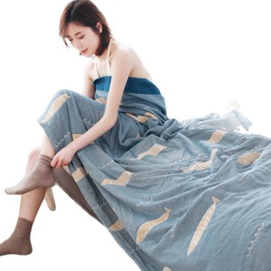 Draps de lit en gaze cinq couches en pur coton, épais, pour l'automne et l'hiver, pour lits simples et doubles, adaptés aux climatiseurs, pour dropshipping Shopify - Product Image 1