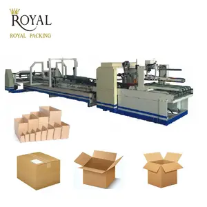 Karton kutu yapıştırma makinesi tam otomatik corrugaged karton katlayıcı yapıştırıcı makine kağıt karton karton kutu kutu katlayıcı-yapıştırıcı katlayıcı yapıştırıcı makine