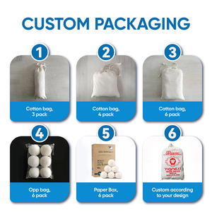 ลูกบอลอบผ้าขนสัตว์ออร์แกนิคแบบพรีเมียม ยี่ห้อ <span class=keywords><strong>SPN</strong></span> จำนวน 6 ลูก ขนาด 7 ซม. ช่วยให้เครื่องอบผ้าแห้งเร็ว เป็นมิตรต่อสิ่งแวดล้อม ใช้ซ้ำได้  รับทำโลโก้ตามสั่ง - Product Image 4