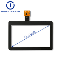 Maßgefertigter 11,6 Zoll Kapazitiver Touchscreen mit USB-Schnittstelle AF-Beschichtung Schwarzer Siebdruck für Industrie-OEM