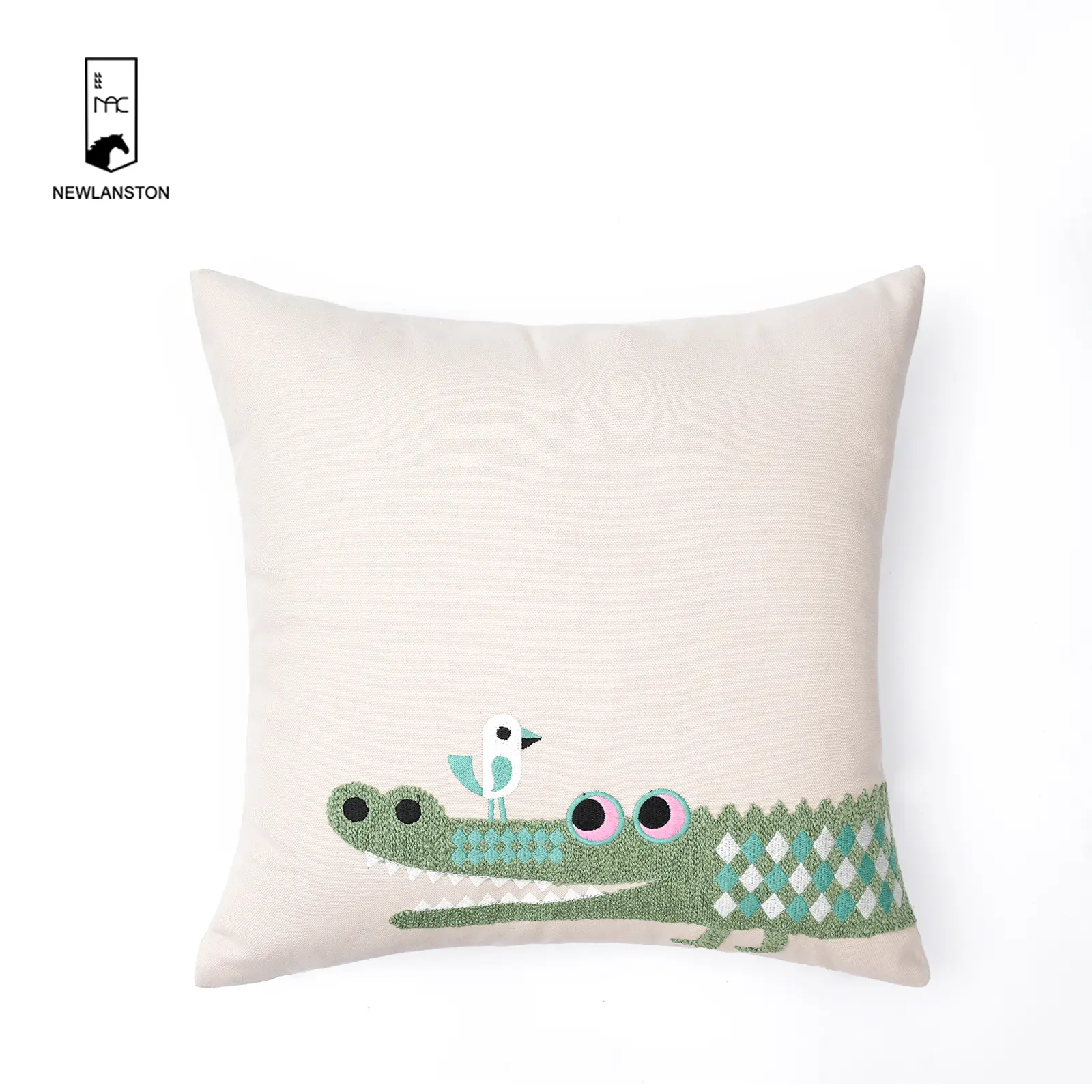 Cartoon Fox Cushion Pillow Cover Children's Home Embroidery Lovely Crocodile Decorative Cushions For Home Decor