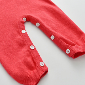 Romper de Algodón Tejido para Bebé Recién Nacido, Diseño Jacquard Personalizado de Fábrica, Estilo Boutique Otoñal - Product Image 3