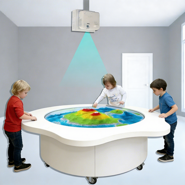 Indoor Playground Interactive AR Sandbox Beach Projection Kids Games Educational Magic Projector Sand Table.