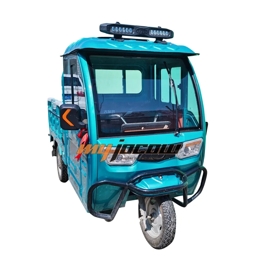 Nakliye kargo için kullanılan tam kapalı kabin ile fabrika satış 3 tekerlekli elektrikli kargo üç tekerlekli bisiklet