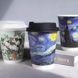 Nouvelle vente, gobelets à café à paroi simple, design moderne, étanches, pour emporter, petits gobelets à café pour les fêtes, hamburgers, sandwichs, qualité alimentaire - Product Image 4